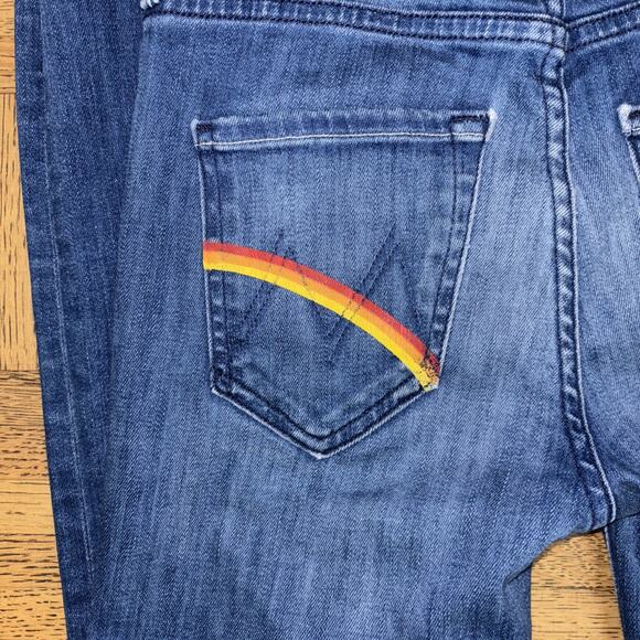 Mother Denim The Mid Rise Dazzler Crop Fray Jeans Squeeze It Size 23 Custom Back - Picture 4 of 11